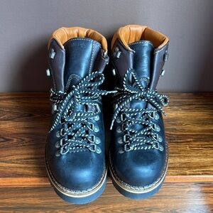 Nevada Brown and Black Leather Boots